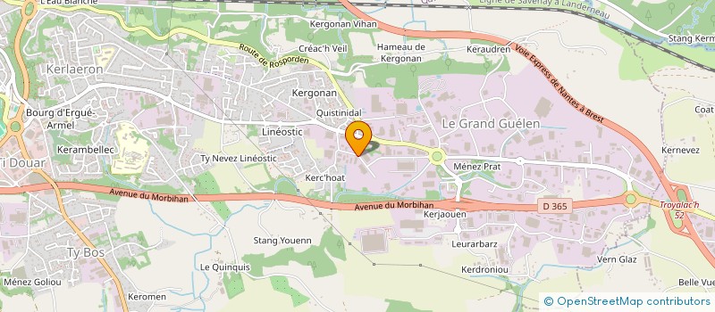 localisation de l'entreprise ENTREPRISE GUILLIMIN  QUIMPER