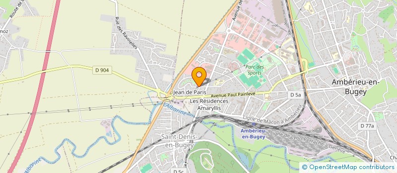 localisation de l'entreprise ENTREPRISE GUREL M.  AMBERIEU-EN-BUGEY