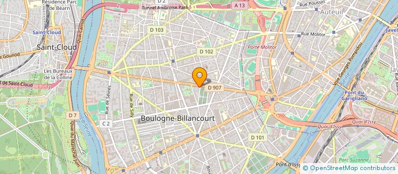 localisation de l'entreprise ENTREPRISE HILARY à BOULOGNE-BILLANCOURT