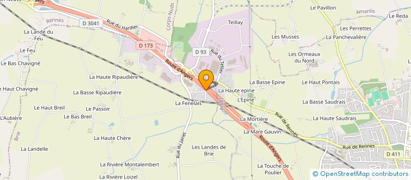 localisation de l'entreprise ENTREPRISE HUBERT TEXIER  BRIE