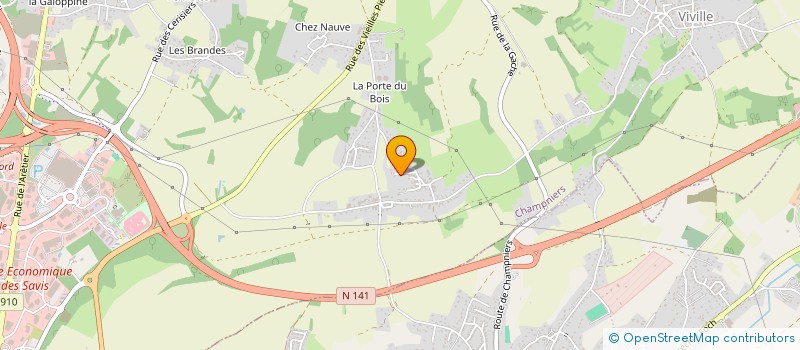 localisation de l'entreprise ENTREPRISE J M BOUSSETON  CHAMPNIERS