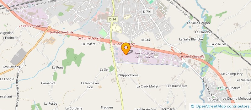 localisation de l'entreprise ENTREPRISE J. MOULLEC à LAMBALLE-ARMOR