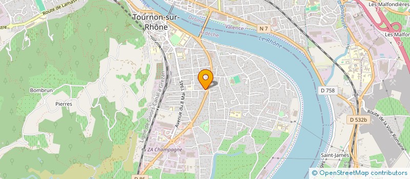 localisation de l'entreprise ENTREPRISE JACOUTON FRERES à TOURNON-SUR-RHONE