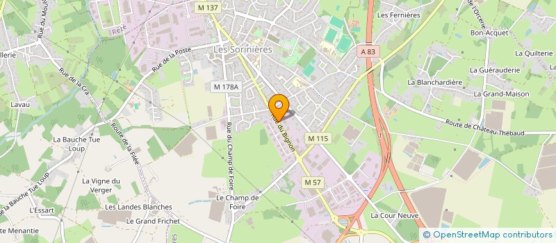 localisation de l'entreprise ENTREPRISE JANVIER  LES SORINIERES