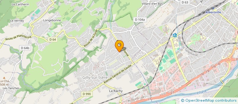 localisation de l'entreprise ENTREPRISE JEAN AZZOLINI à GILLY-SUR-ISERE
