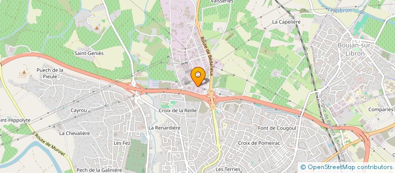 localisation de l'entreprise ENTREPRISE JEAN ET BARTHES à BEZIERS