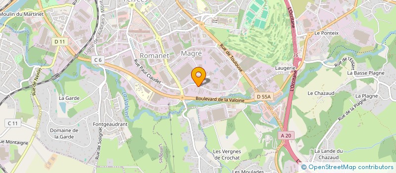 localisation de l'entreprise ENTREPRISE JEAN LEFEBVRE SUD-OUEST à LIMOGES