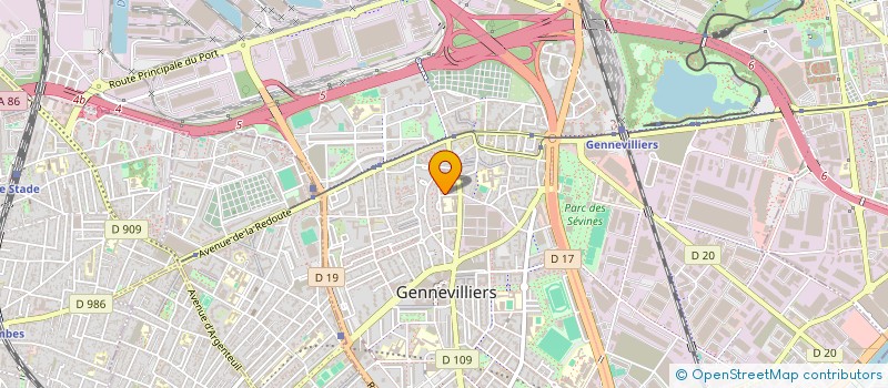 localisation de l'entreprise ENTREPRISE JEAN PIERRE CHAULET SARL  GENNEVILLIERS