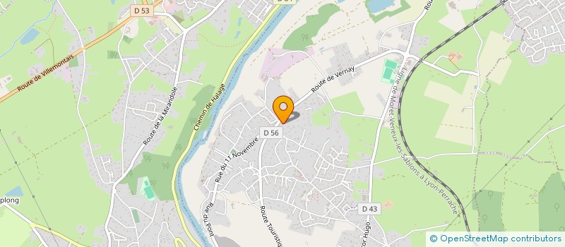 localisation de l'entreprise ENTREPRISE JEAN PIERRE LAURETTI  COMMELLE-VERNAY