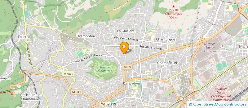 localisation de l'entreprise ENTREPRISE JEAN-YVES CHABRY à CLERMONT-FERRAND