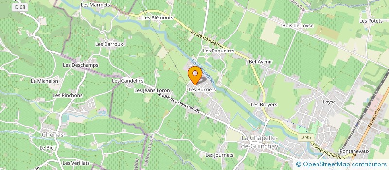 localisation de l'entreprise ENTREPRISE JOSEPH à LA CHAPELLE-DE-GUINCHAY