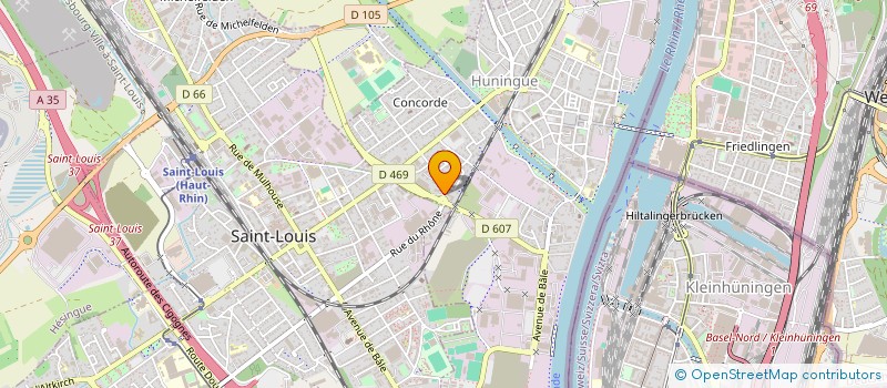 localisation de l'entreprise ENTREPRISE JOSEPH SIMON ET COMPAGNIE  HUNINGUE