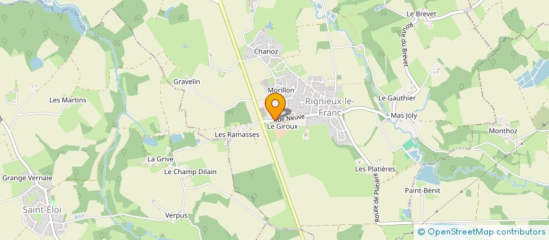 localisation de l'entreprise ENTREPRISE JUENET SERGE à RIGNIEUX-LE-FRANC