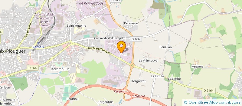 localisation de l'entreprise ENTREPRISE KERVEADOU à CARHAIX-PLOUGUER