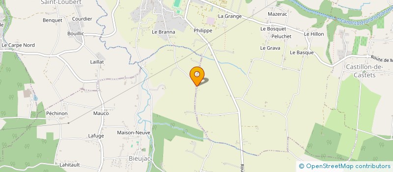 localisation de l'entreprise ENTREPRISE LACOSTE  CASTETS ET CASTILLON