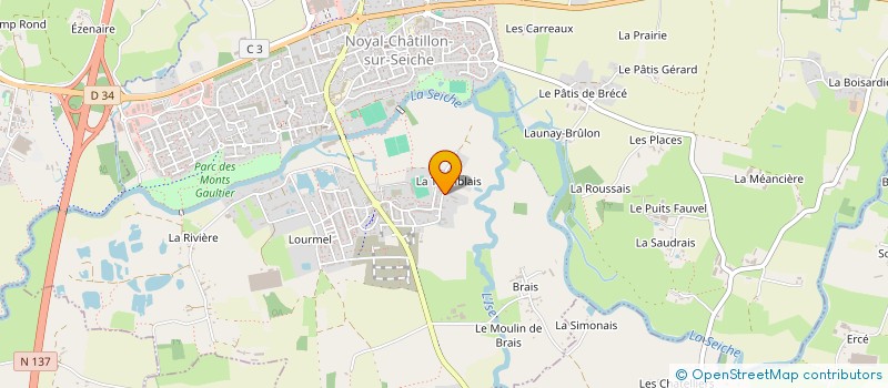 localisation de l'entreprise ENTREPRISE LAINE PERE ET FILS à NOYAL-CHATILLON-SUR-SEICHE