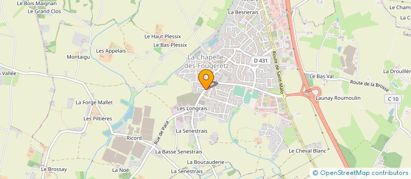 localisation de l'entreprise ENTREPRISE LAISNE FRERES  LA CHAPELLE-DES-FOUGERETZ