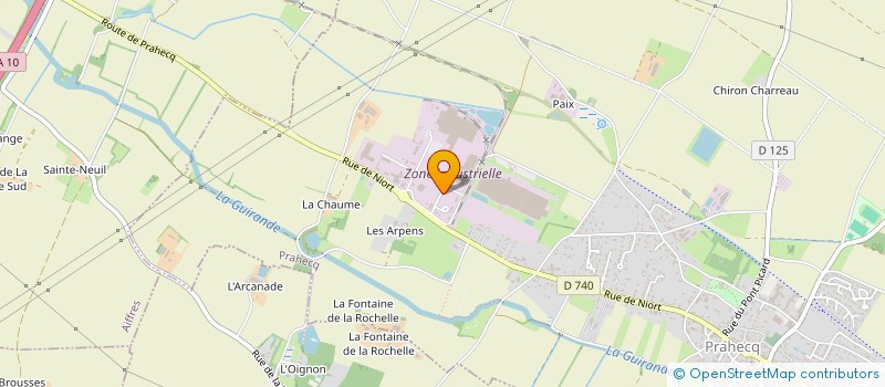 localisation de l'entreprise ENTREPRISE LARGEAU ET FILS à PRAHECQ
