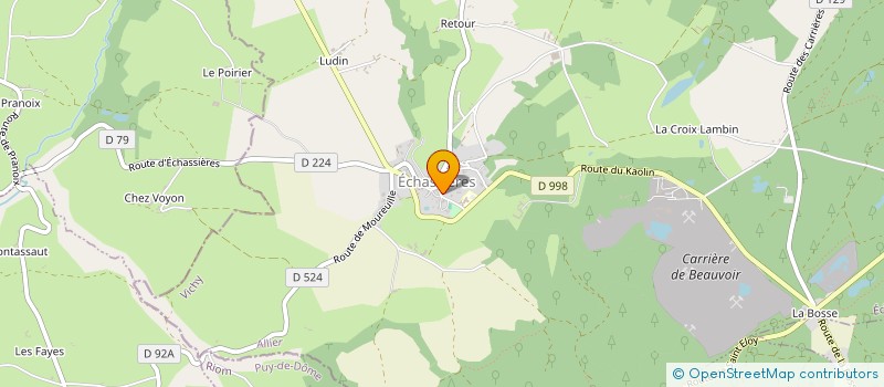 localisation de l'entreprise ENTREPRISE LATOURNERIE DUPUY à ECHASSIERES