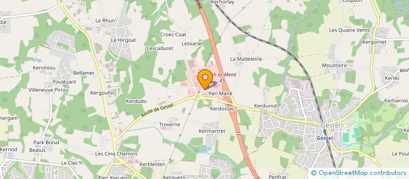 localisation de l'entreprise ENTREPRISE LE BECHENNEC PERE ET FILS à GUIDEL
