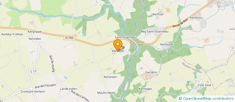 localisation de l'entreprise ENTREPRISE LE DOZE à RIEC-SUR-BELON