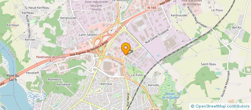 localisation de l'entreprise ENTREPRISE LE MEUR  LANESTER