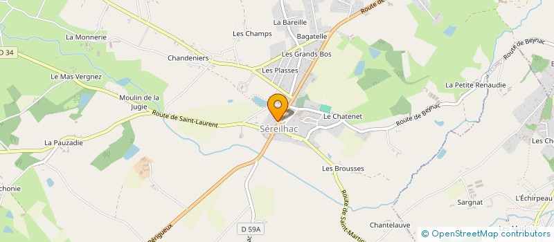 localisation de l'entreprise ENTREPRISE LECARPENTIER à SEREILHAC