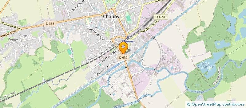 localisation de l'entreprise ENTREPRISE LEFEVRE à CHAUNY