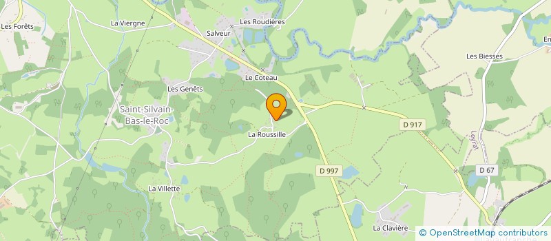 localisation de l'entreprise ENTREPRISE LEGUERRIER SARL  SAINT-SILVAIN-BAS-LE-ROC