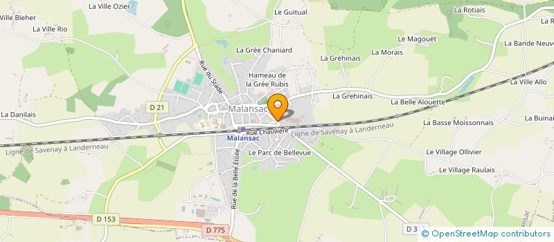 localisation de l'entreprise ENTREPRISE LEMAIRE  MALANSAC