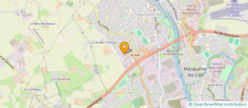 localisation de l'entreprise ENTREPRISE LILLOISE INSERTION SERV ENVIR  WAMBRECHIES