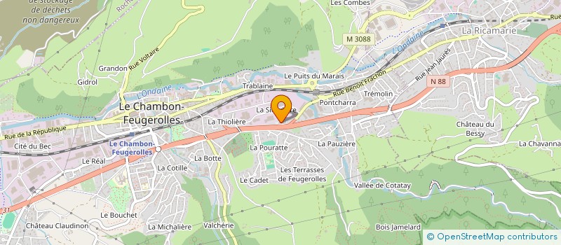 localisation de l'entreprise ENTREPRISE LOIRE TRAVAUX PERRIER SAS  LE CHAMBON-FEUGEROLLES