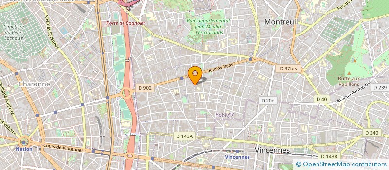 localisation de l'entreprise ENTREPRISE LORENZINI FRERES à MONTREUIL