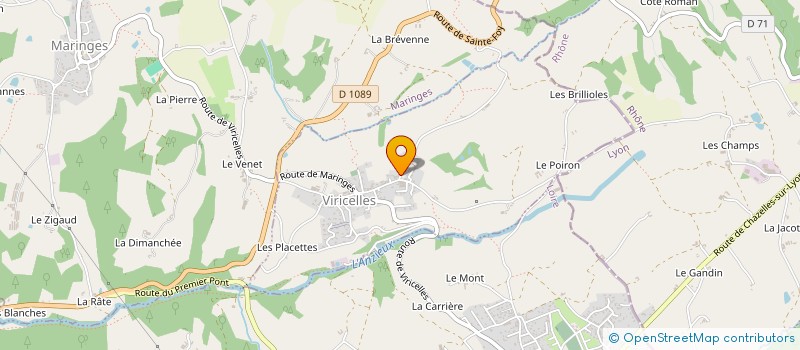 localisation de l'entreprise ENTREPRISE LORNAGE FRERES  VIRICELLES