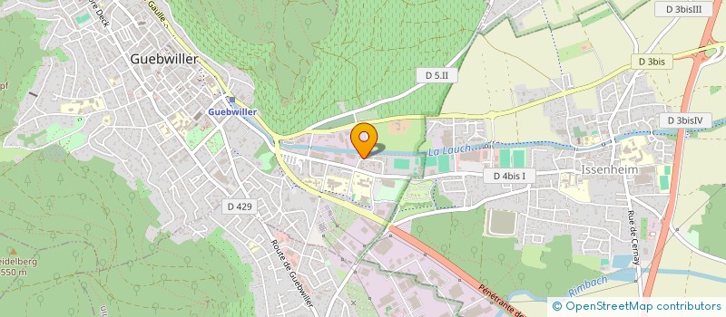 localisation de l'entreprise ENTREPRISE M.I.S.  GUEBWILLER