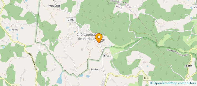 localisation de l'entreprise ENTREPRISE MACHISSOT à CHATEAUNEUF-DE-VERNOUX