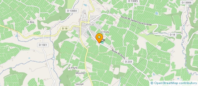 localisation de l'entreprise ENTREPRISE MACONNERIE GENERALE FRANC  GENSAC