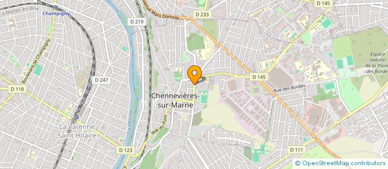 localisation de l'entreprise ENTREPRISE MACQUART PLOMBERIE CHAUFFAGE  CHENNEVIERES-SUR-MARNE