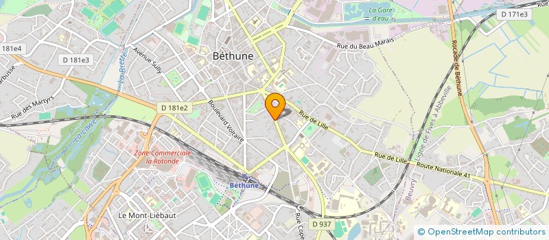 localisation de l'entreprise ENTREPRISE MANOWICZ FRERE  BETHUNE