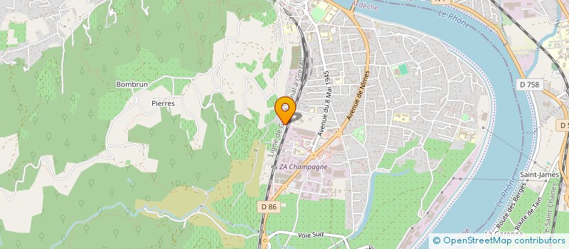 localisation de l'entreprise ENTREPRISE MARCON ET FILS à TOURNON-SUR-RHONE