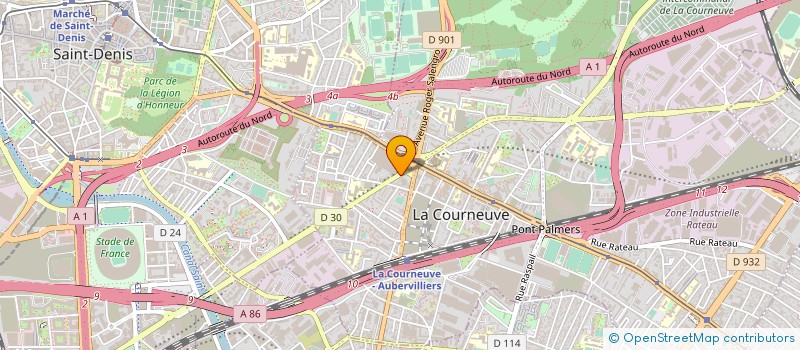 localisation de l'entreprise ENTREPRISE MARIA BATIMENT à LA COURNEUVE