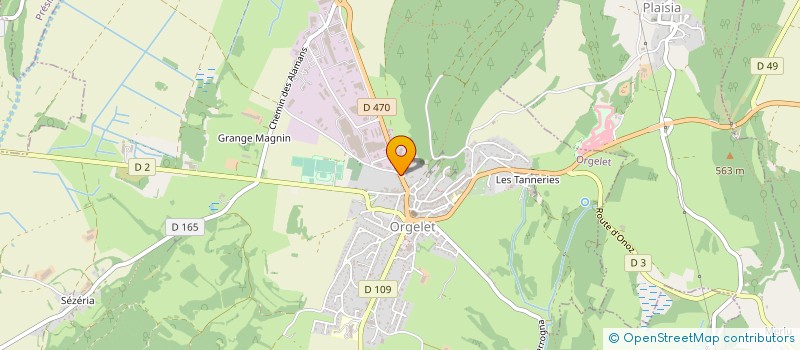 localisation de l'entreprise ENTREPRISE MARILLER à ORGELET