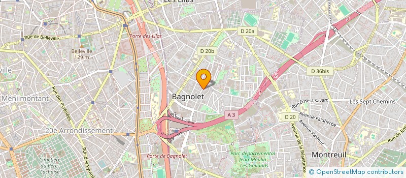 localisation de l'entreprise ENTREPRISE MARTINS DANIEL à BAGNOLET