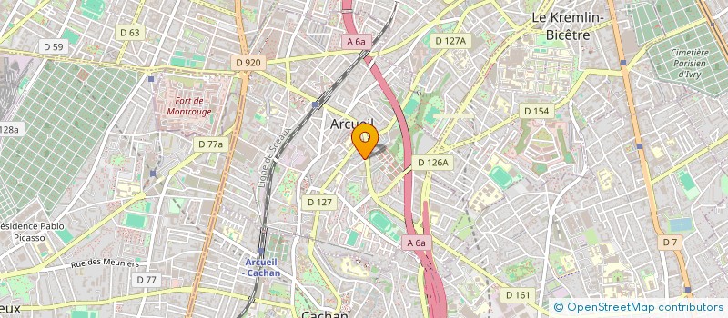 localisation de l'entreprise ENTREPRISE MARY à ARCUEIL