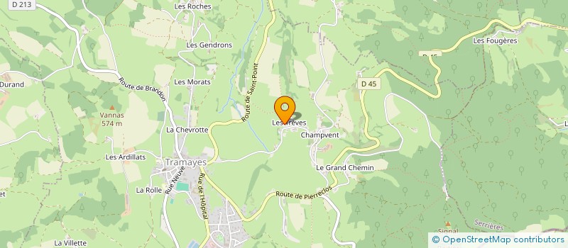 localisation de l'entreprise ENTREPRISE MATTHIEU BONNOT  TRAMAYES