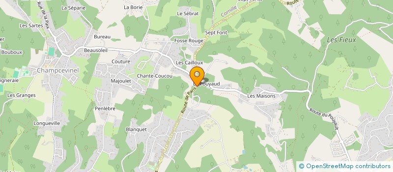 localisation de l'entreprise ENTREPRISE MAUREL  CHAMPCEVINEL