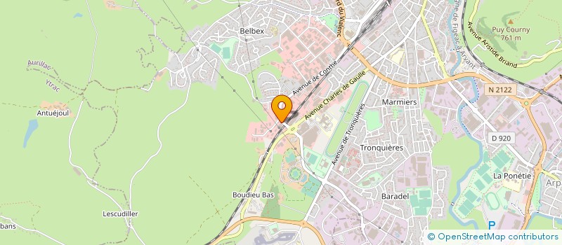 localisation de l'entreprise ENTREPRISE MAZET & FILS à AURILLAC