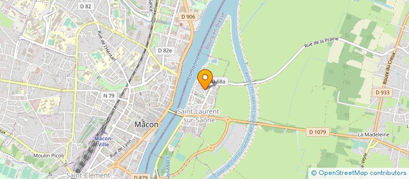 localisation de l'entreprise ENTREPRISE MENEVAUT à SAINT-LAURENT-SUR-SAONE