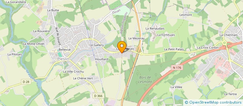 localisation de l'entreprise ENTREPRISE MENUISERIE CHASSE à PLESLIN TRIGAVOU