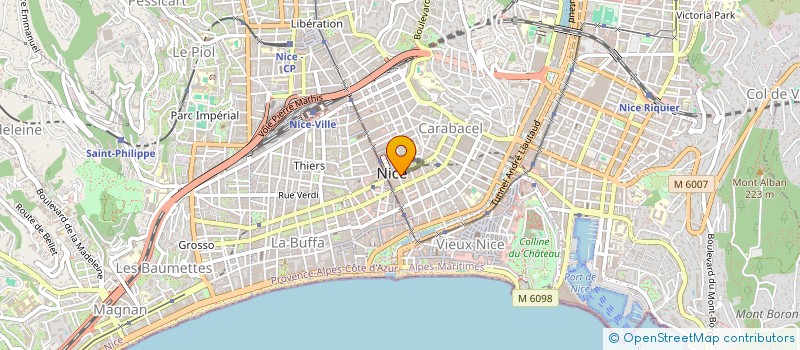 localisation de l'entreprise ENTREPRISE MERIDIONALE TRAVAUX BATIMENT à NICE
